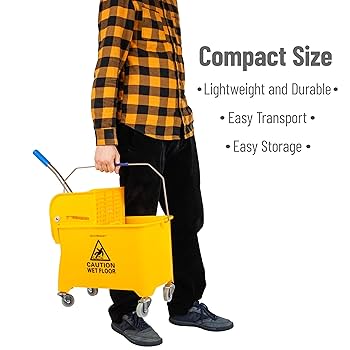 Amazon.com: Mind Reader Mop Bucket with Wringer, 22 Qt (5.5